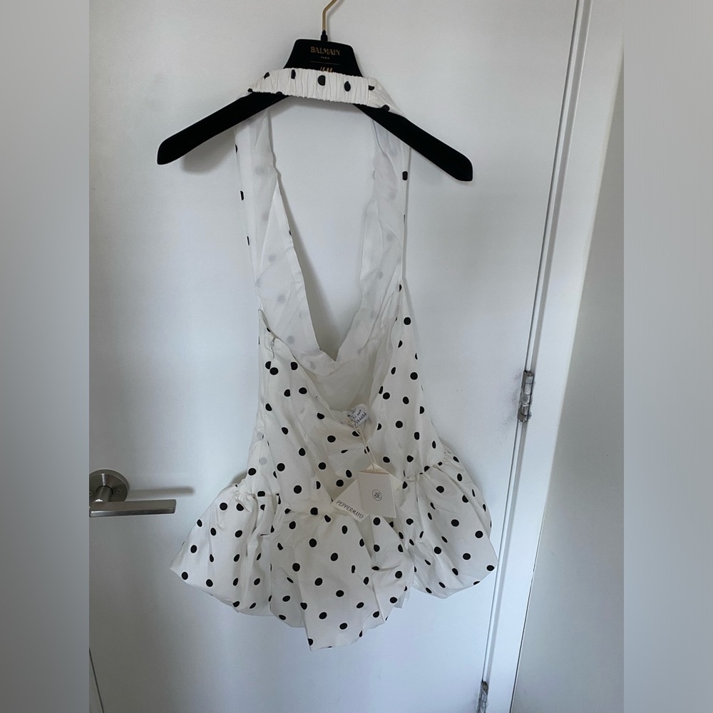 Beautiful Peppermayo polka dot off shoulder mini dress new with tag bubble skirt - Picture 7 of 7